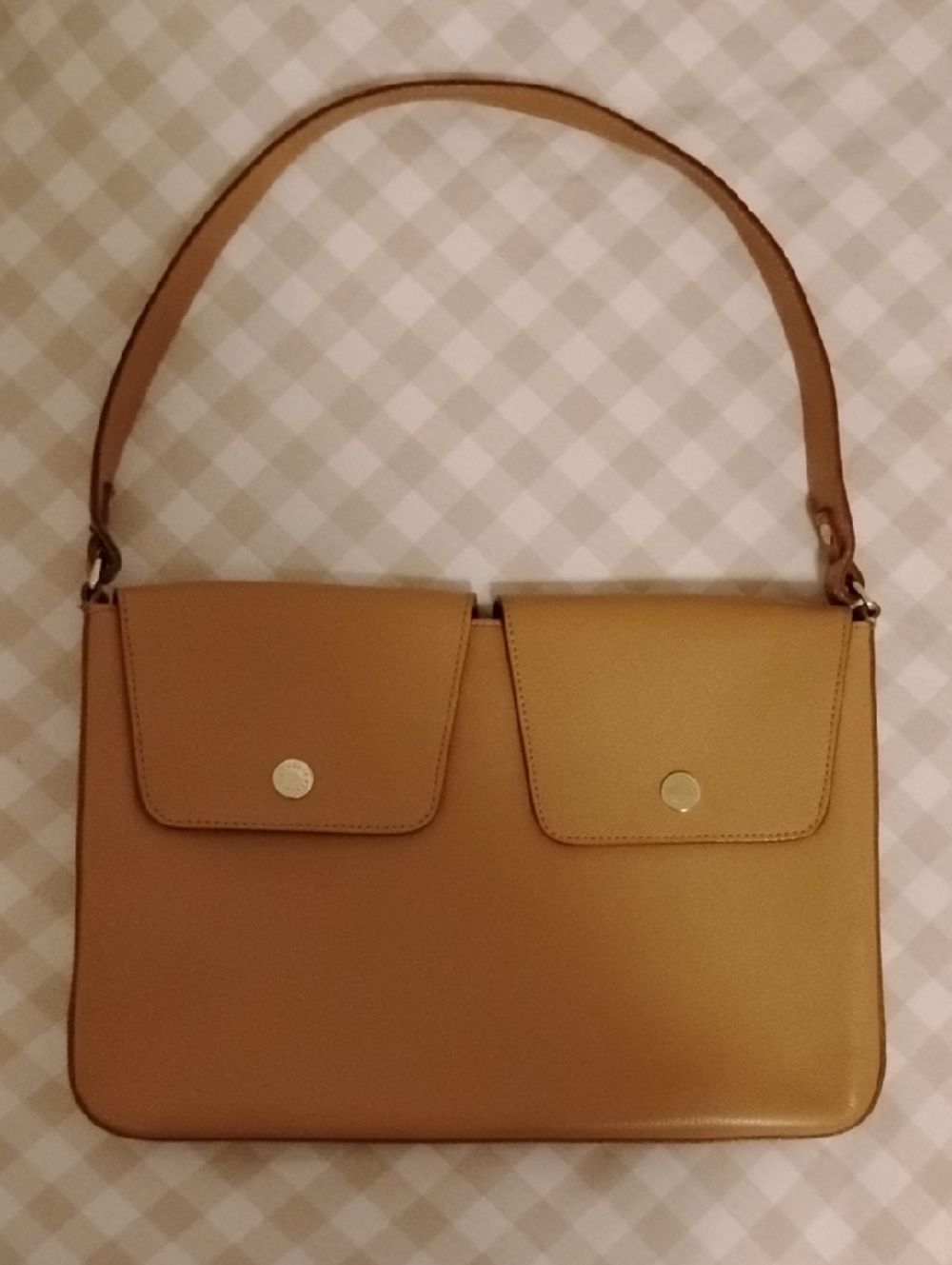 Frederic Fekkai Tan Leather Handbag New